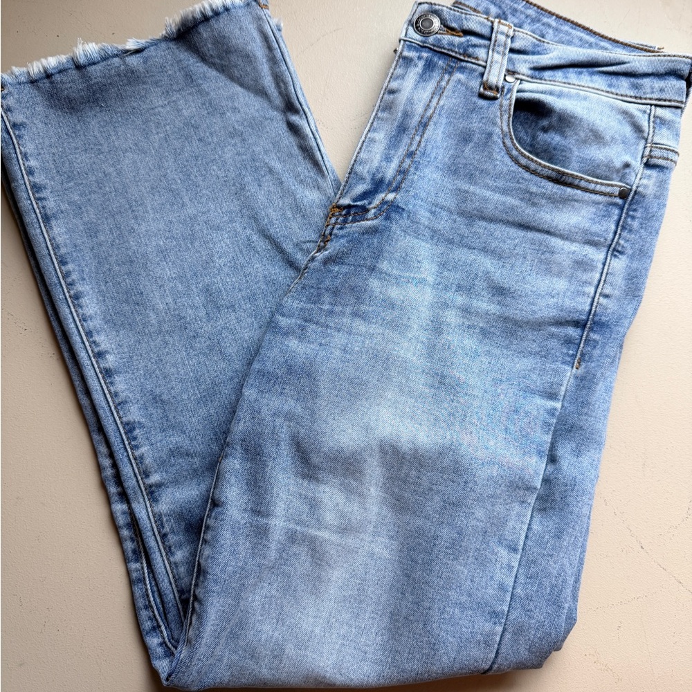 Grace & Lace Light Blue Straight Leg Jeans